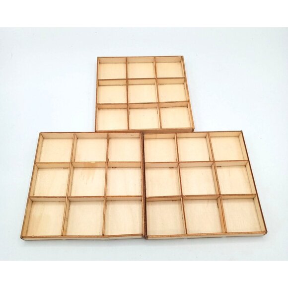 Wooden Sorting Trays Storage Divider Crafting Beads Jewelry Game Tokens 4 Inch - Picture 1 of 10